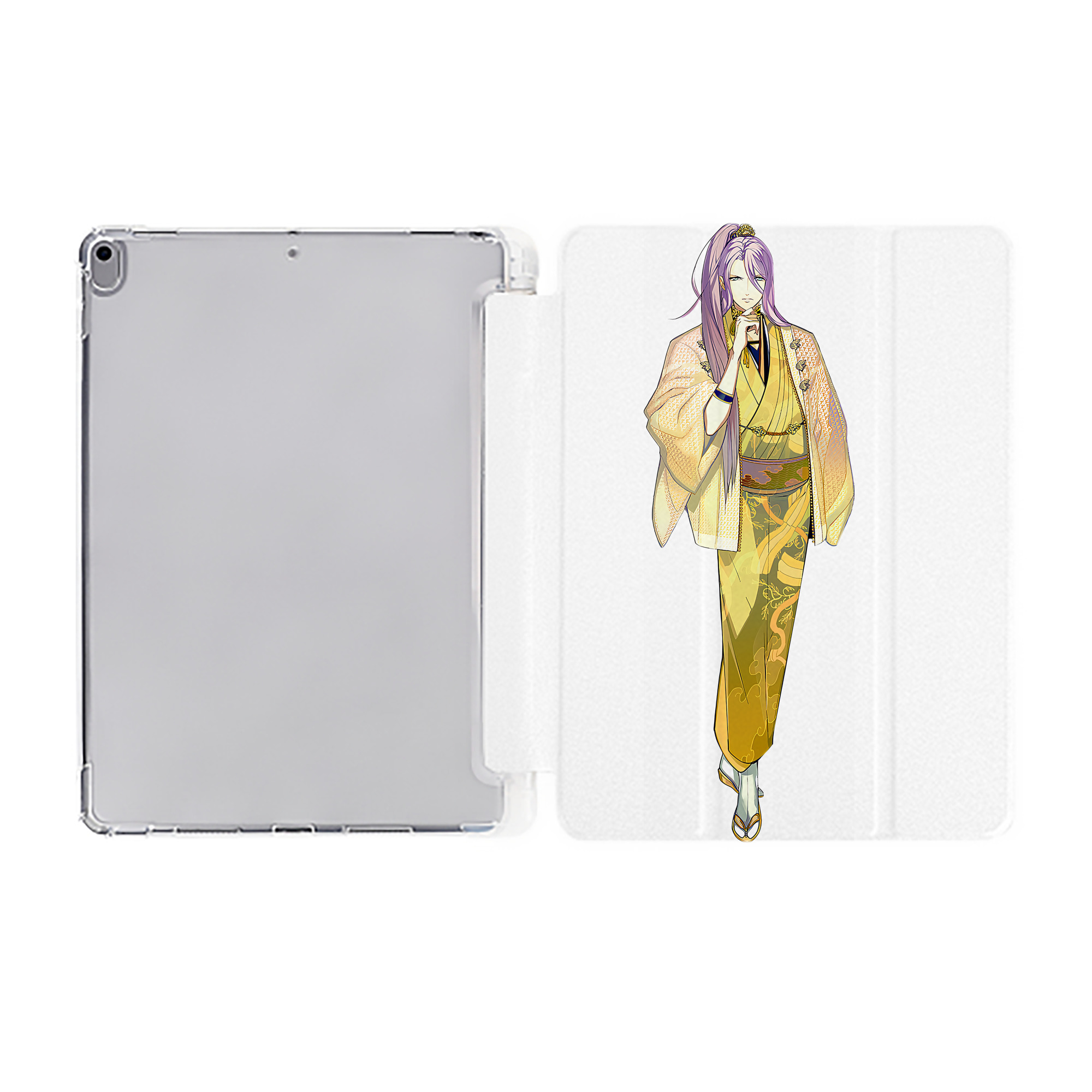 （画像用） 刀剣乱舞 Touken Ranbu IPad ケース ペン収納付き 三つ折りスタンド PUレザー×シリコン 対応機種9.5/10.5/10.9インチ